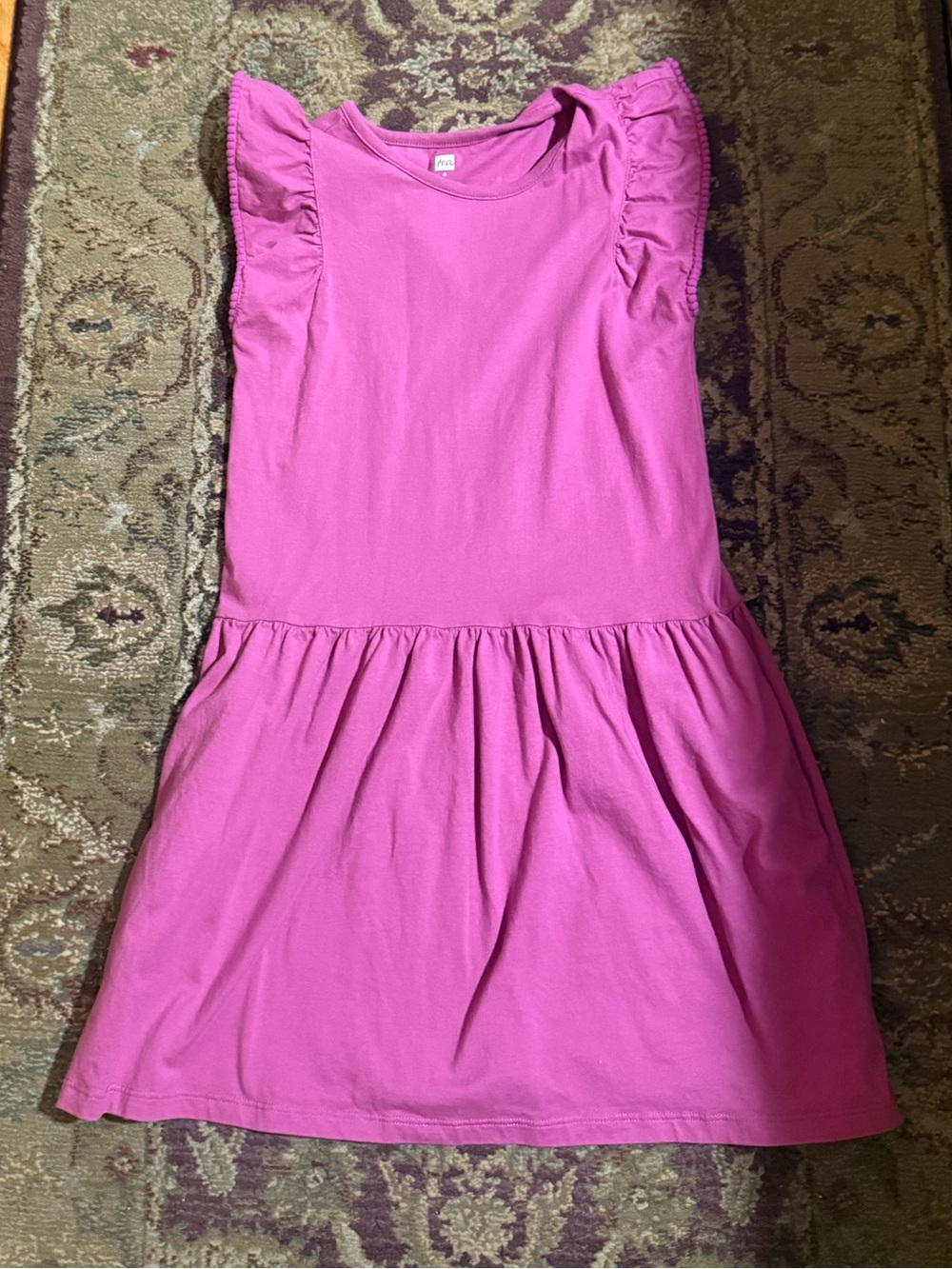 Tea Collection Hot Pink Flutter Sleeve Casual Dress